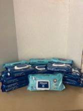 Approximately 17 wet wipes packages