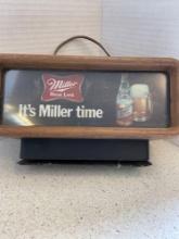 Vintage Miller High Life it?s Miller time beer light. Schmidt?s sign