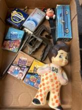 miscellaneous collectibles Nickie, big boy cards, Popeye ashtrays, etc.