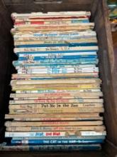 Crate full of Dr. Seuss books