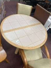 kitchen tile table 2 rolling chairs