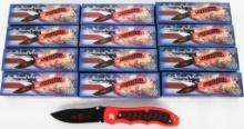 Lot of 12 New Frost Cutlery Homeland Heroes Knives