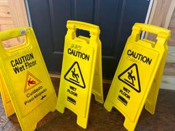 3 Rubbermaid Wet Floor Caution Floor Stands