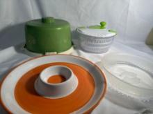 Chip/ Dip Platter, Slicer/ Chopper With Bowl , Cake Plate With Lid, Etc