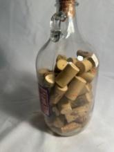 Glass Strawberry Hill Cider Jar With Wine Corks Inside