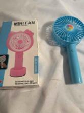 2 Blue Mini Fans LED Light