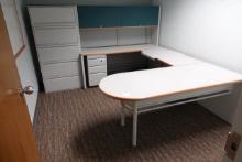 OFFICE COMBO W/DESK, FILE CABINET & DRY ERASE BOARD X1