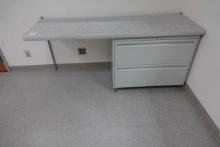TABLE & FILE CABINET X1