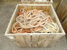 WOOD CRATES OF DIFFERENT SIZE ROPES (X2)