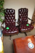 LEATHER EXECUTIVE CHAIRS (X2)
