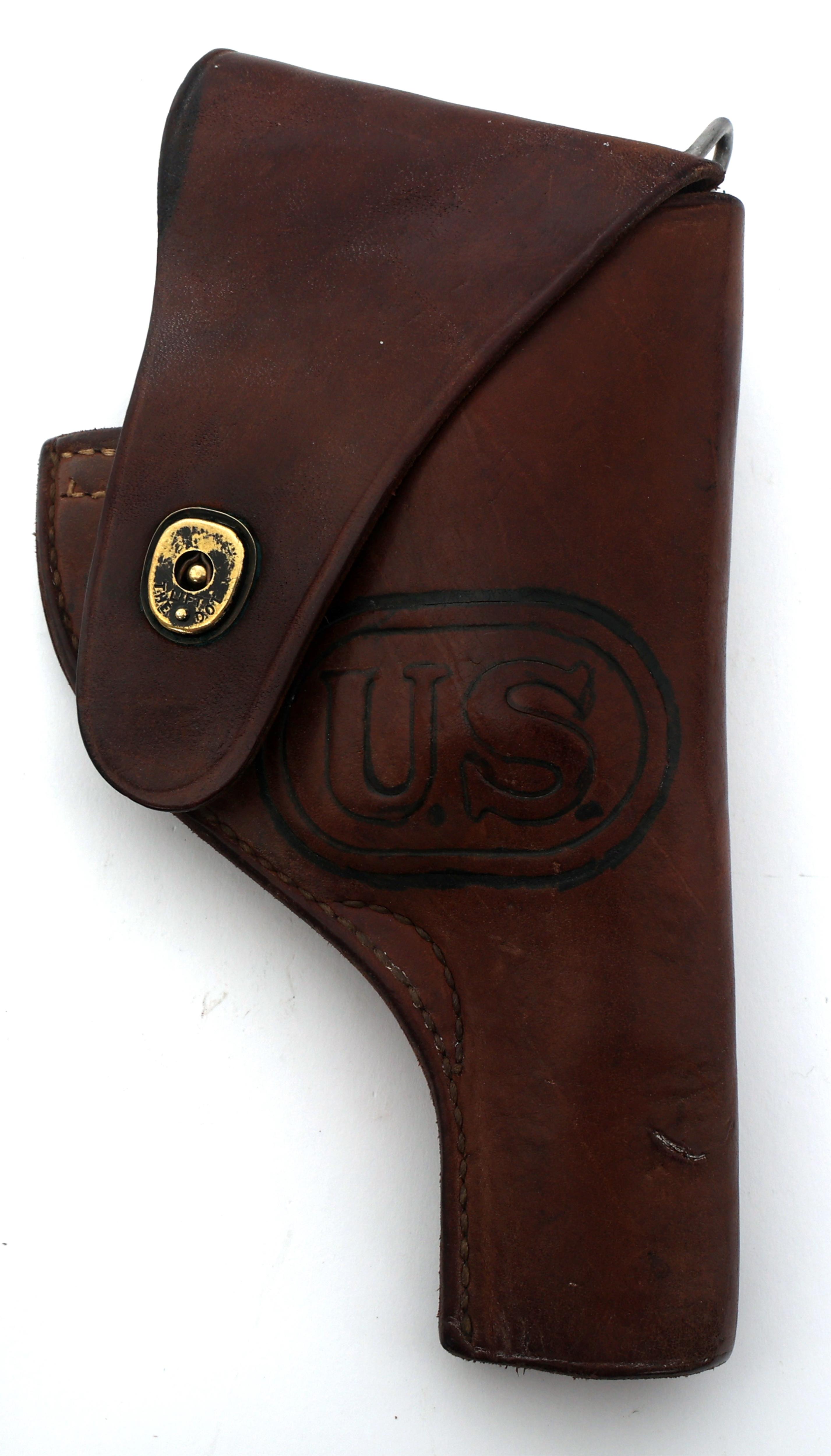 WWI & WWII US LEATHER PISTOL & REVOLVER HOLSTERS