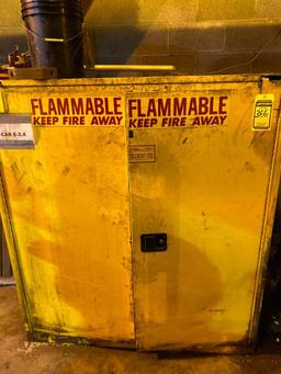 (2) Justrite Flammable Liquid Storage Cabinets; 34" W x 34" D x 65" T & 59" W x 34" D x 64" T