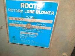 Roots Rotary Lobe Blower, Model 412 RAM-J, w/ 75 HP 460 V Electric Motor
