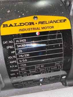 Baldor .25 HP Electric Motor, 115/230 V, 1-PH, 1725 RPM, 56C Frame