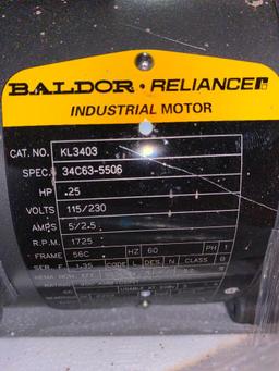 Baldor .25 HP Electric Motor, 115/230 V, 1-PH, 1725 RPM, 56C Frame