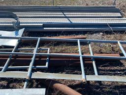 Large Lot of Scrap; Pipe, I-Beams, Catwalk Grate, & Small Silo