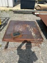 (4) Pieces of Plate Steel 1 1/4 in. Thick x 48 in. x 48 in.