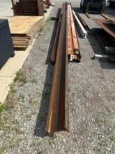 (Lot) Assorted Size I-Beams Up To 30 ft. Long 12 in. Webb
