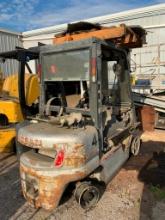 Nissan 5,000 LB. Capacity Forklift, Lpg, 3-Stage Mast (No Info Plate, Parts Machine) (Location: 143