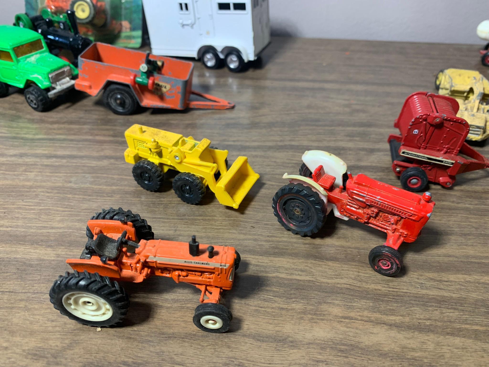 Diecast & Plastic Tractors, Implements and Cars - Some by Ertl