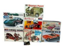 Group Lot of Model Cars in Boxes - Porsche, Vett, Cherry Bomb etc.