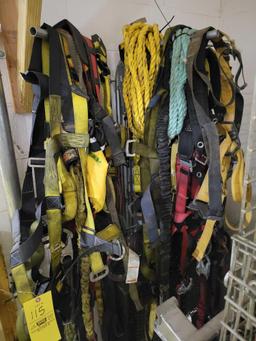 Lots of Climbing Harnesses and Rope