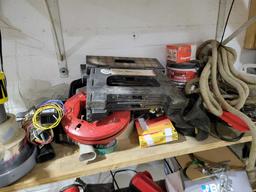 Shelf Contents, Milwaukee Chargers, Hardware, Duct Tape, and more