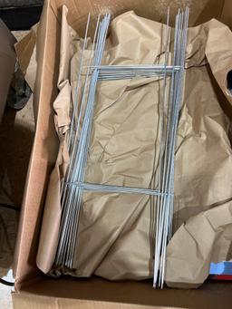 2 boxes of metal yard sign stakes