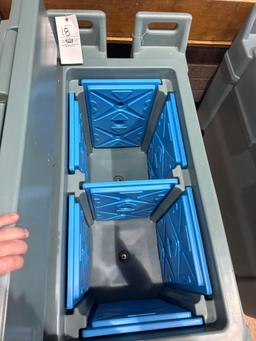 Cambro plastic portable cooler with ice packs