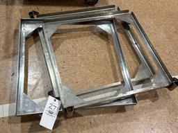 3 stainless steel square frames
