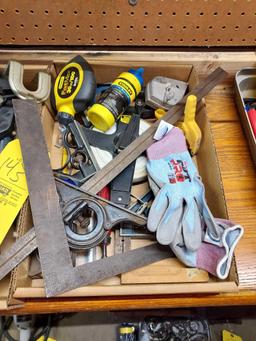 Assortment of Clamps, Measuring Tools, & Tape Measures