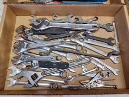 Assortment of Wrenches, Clamps, Pliers, Small Ratchets, & Bits