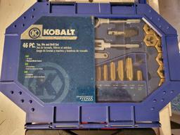 Kobalt 46pc. Tap, Die and Drill Set, Skil 41pc Drill and Drive Set