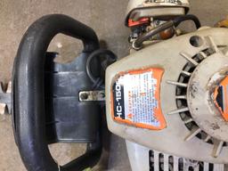 2 stroke gas hedge trimmers, Echo MN: HC-150, good compression, condition unknown.