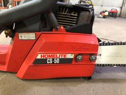 Chainsaw, Homelite, MN: CS-50, new bar and chain. Working condition.