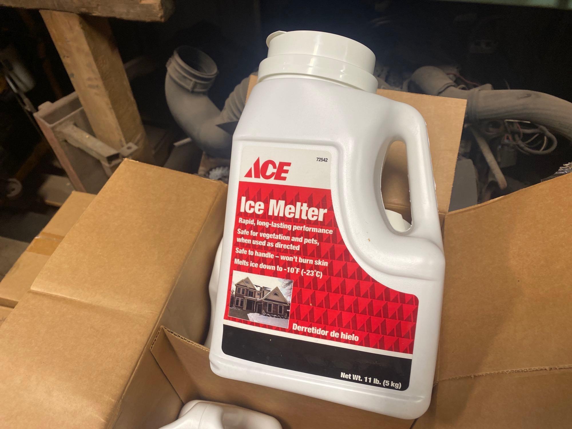 ACE Ice Melter, 11 lb. shaker jugs. Lot of 20.