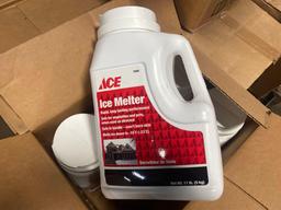 ACE Ice Melter, 11 lb. shaker jugs. Lot of 24.