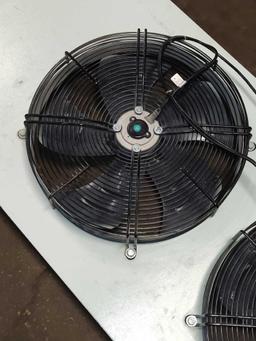 Twin electric fans.