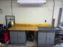 Work Bench with Butcher Block Top * CONTENTS NOT INCLUDED*