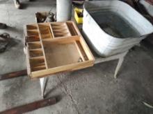 Wash Tub And Stand, Drawer,