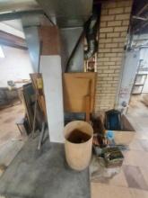 Basement Furnace Wall Contents - Lumber, Drafting Table, Small Cabinets, Hardware, & more