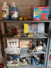 Shelf Unit & Contents - Orbit Sander, Pneumatic Tools, Paint Sprayers, Hand Tools, & more