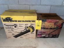 Eager Beaver Gas Blower/Vac in Box w/ Super Sweep Electric Air Blower in Box