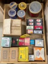 Drawer Contents - Assortment of Nails, Screws, & Other Hardware