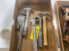 (4) Hammers - Pipe Wrench