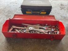 Tool box with sockets and wrenches