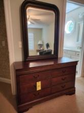Dresser with mirror & end table