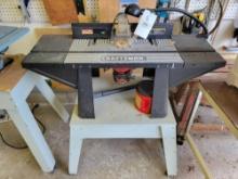 Craftsman Router Table with Router, bit set, and Stand