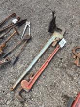 Ridgid Pipe wrenches, pipe vise