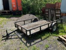 2005 Top Brand bumper hitch 80in W X 12ft trailer with drop gate and short sides
